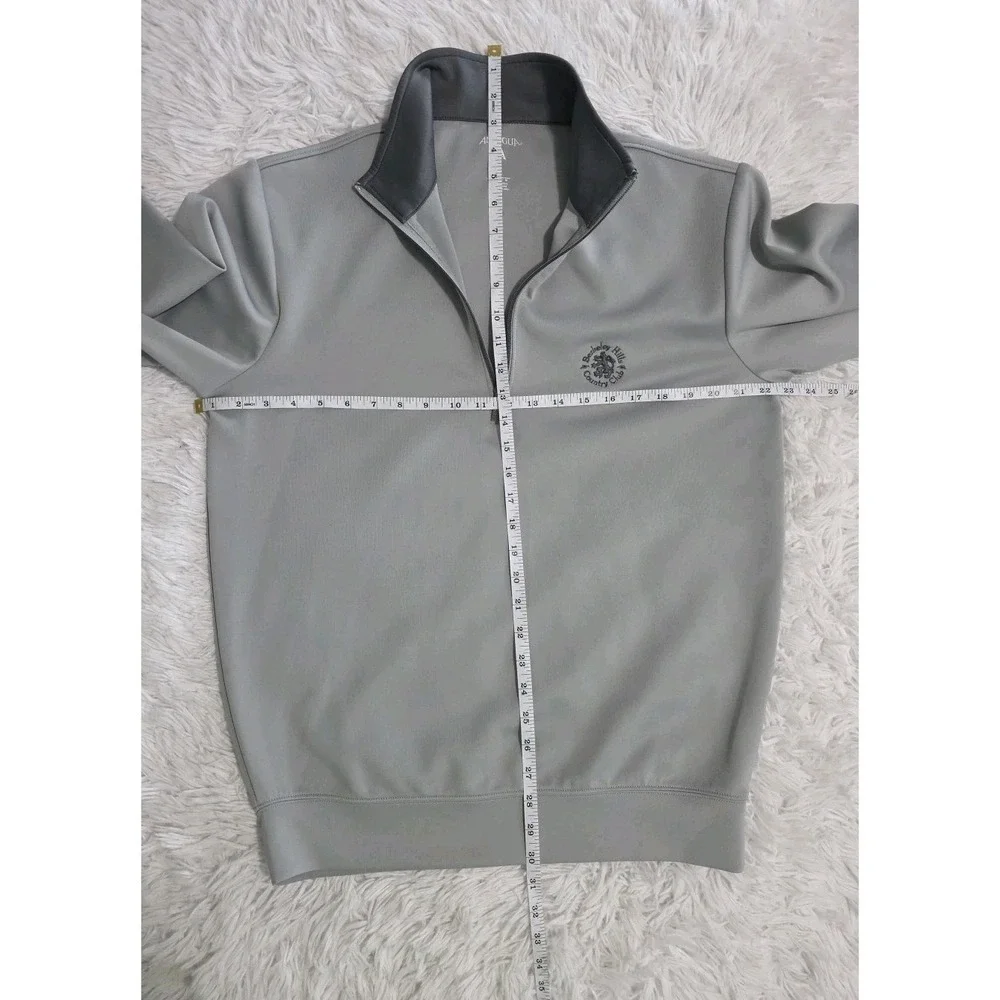 Antigua Gray Casual Beverly Hills Country Club Logo Quarter-Zip Top‎ Size Medium